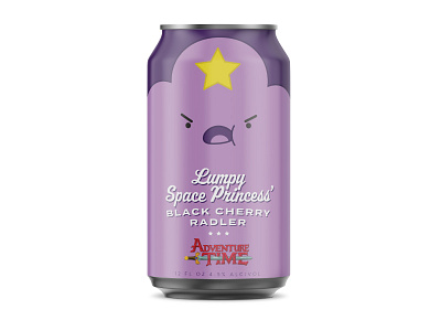 Adventure Time: Lump Space Princess' Black Cherry Radler beer beverage branding craft beer design packaging