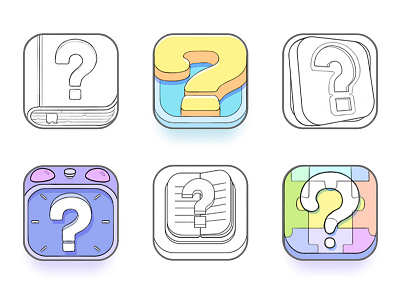 App Icon Sketches appicon design game icons ios mark question quiz sketch sketches trivia