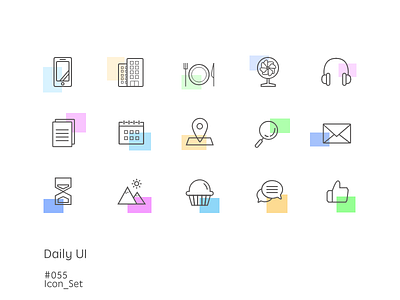 Daily_UI_#055_ Icon_Set daily ui 055 icon set