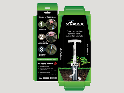 Xtrax Packaging and Logo extract extraction garden gardening packaging sprinkler water xtrax