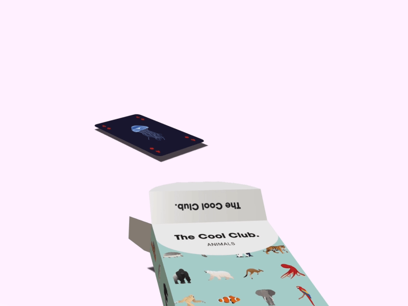 The Cool Club Card Animation 3d animation card game cards the cool club ux