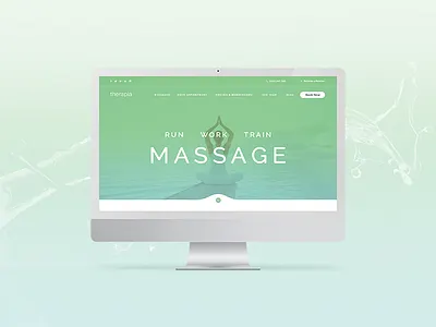 Massage Homepage Design balance blue massage pastel relax therapy