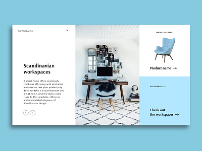 Scandinavian Workspaces concept concept desktop ui web