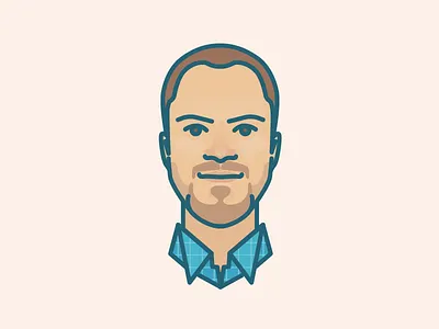 Office Knight avatar character face flat gradient icon illustration line man pattern simple vector