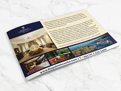 Fitzpatrick Castle Hotel article layout illustrator indesign magazine advert wedding advert weddings