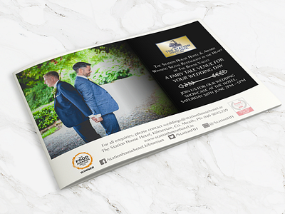 Station House Hotel indesign magazine advert wedding advert weddings illustrator