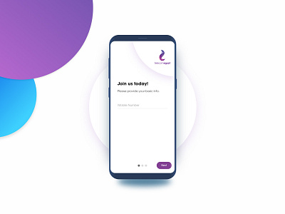 WE App - Signup colors concept internet minimalist samsung s8 signup telecom