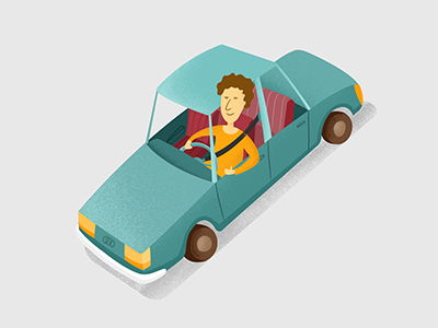 car car children illustration isometric