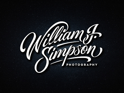 William J Simpson custom hand drawn lettering logotype photographer photography team typography vintage