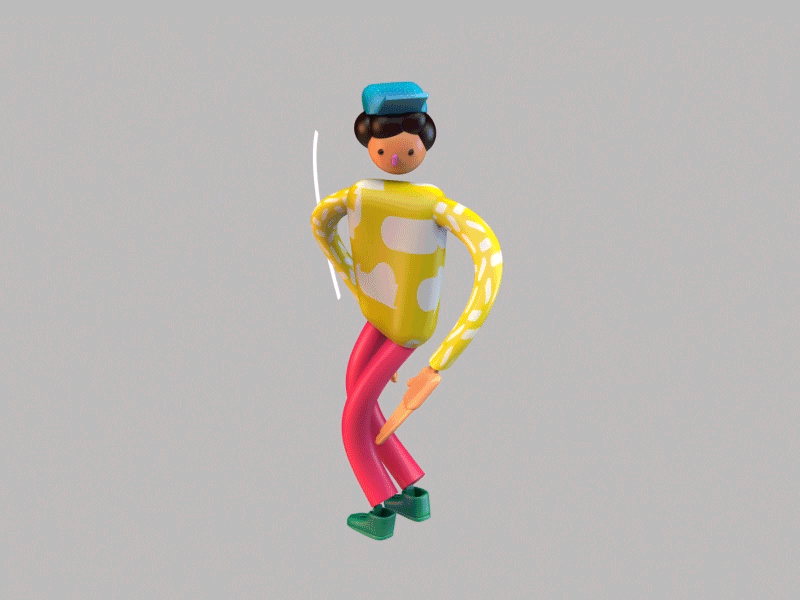 Dance moves 3 3d animation dance illustration loop modelling redshift rendering rigging yellow