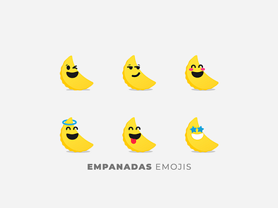 Empanas Emojis No.1 angel emoji empanadas flirtatious flushed icon illustration language star yellow