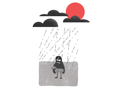 Rainy days design graphic illustration illustrator melancholy minimal poster rain