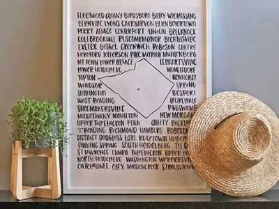 Berks County Poster berks berks county brush lettering lettering pennsylvania poster type