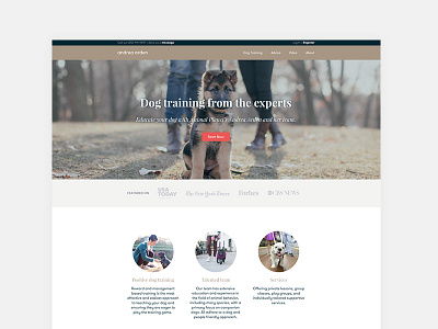Homepage — Andrea Arden website digitaldesign dogtraining mobiledesign responsivewebsite userinterfacedesign websitedesign