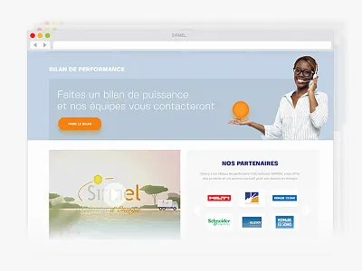 Sirmel Website landing page senegal website
