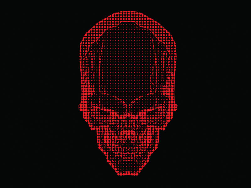 Halftone Skull gif halftone skull