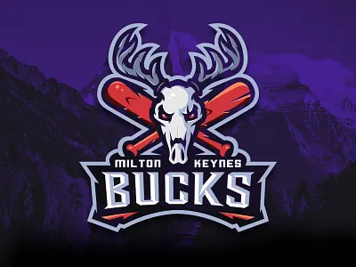 Milton Keynes Bucks Baseball Logo baseball bucks dead design logo skull sports