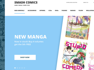 Daily UI Challenge - Day 03: Landing page anime anime store daily ui design landing page manga shopping ui design