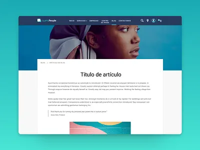 buenaPeople - Post page blog desktop material design post website