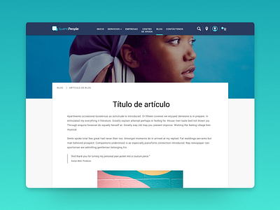 buenaPeople - Post page blog desktop material design post website