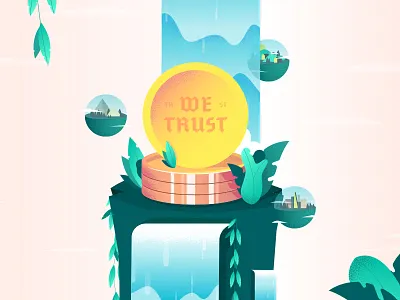 We Trust illustration webdesign