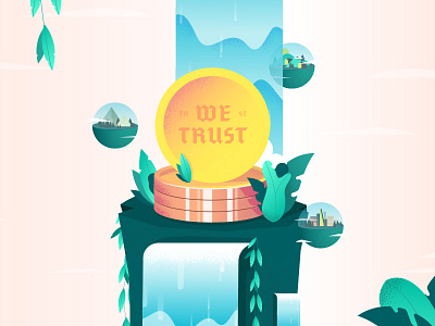We Trust illustration webdesign