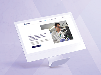 UI: Exonate design digital eyes life science purple science tech technology ui ux web website