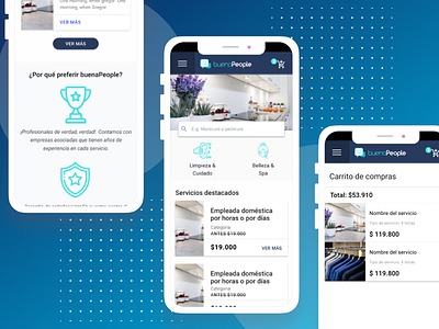 buenaPeople - Home Mobile figma material design mobile store website