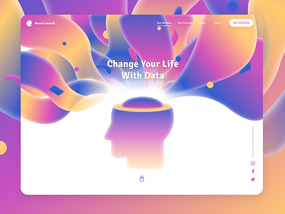 Mental Swatch Landing app awareness gradients illustration medical ui ui ux ux web app