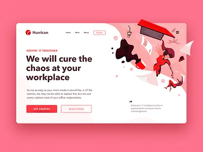 Hurrican Home Page daily design graphic illustration ui ux