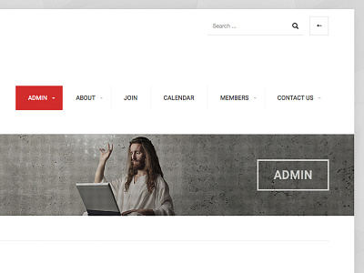 Admin Panel Masthead admin log in masthead ui website