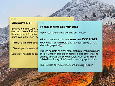 Stickies app macos stickies ui