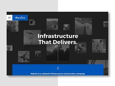 Mastec Concept 2 bold corporate digital home landing minimal ui uiux ux web website