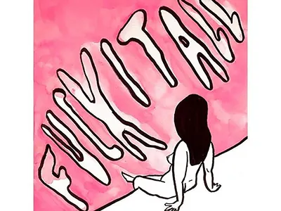 Fuck It All illustration ink nude pastel pink watercolor