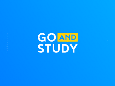 Go and Study blue book branding education logo school study university