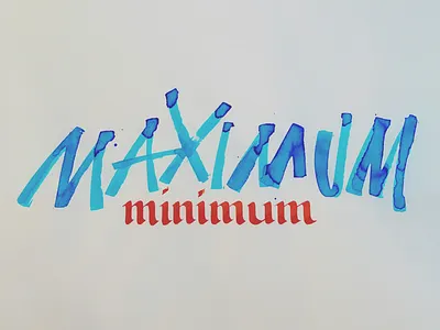 maximum minimum calligraphy hand lettering lettering ruling pen