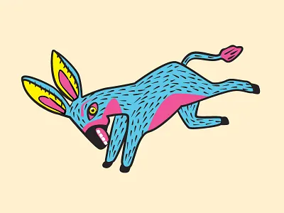 Alebrije Donkey alebrije burro donkey illustration linocut mexican style oaxaca