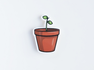 Late Bloomer bloomer dribbble feed garden grow icon plant pot seed shot sticker sun