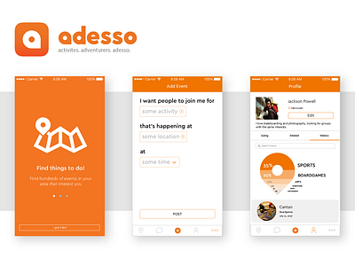 Adesso App app design illustration interaction ios iphone product ui ux