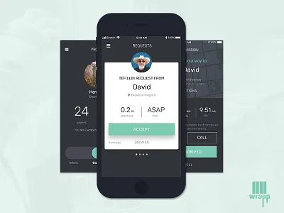 Wrapp app design development jewish on demand software tefillin uber ui ux