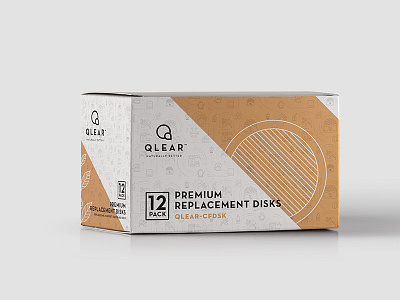 Qlear: Naturally Better. branding coffee design filter icon logo packaging pattern