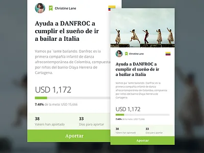 Crowdfunding crowdfunding design inspiration ui ux
