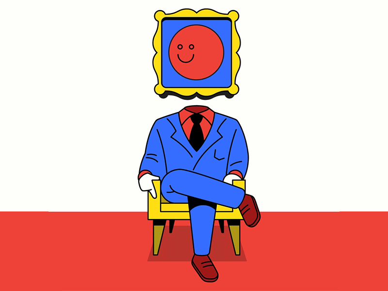 Suit after effects animation cartoon character drawing mograph painting