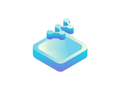 Floating W Isometric Icon Design 3d blackonewhitegk firebeez floatingicon gradient icon illustration isometric isometricicon type w