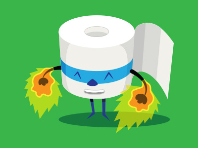 Super toilet paper board game character design graphic design illustration