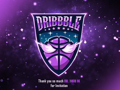 Dribbbleshot debut esports logo mascot sport