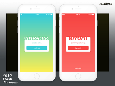 Daily UI #011 Flash Message daily error flash message success ui