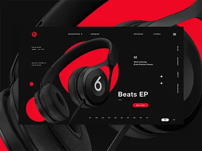 BEATS EP - UI contemporary design graphic modern portfolio ui ui design user interface web website