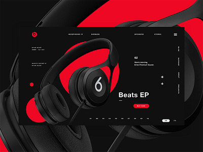 BEATS EP - UI contemporary design graphic modern portfolio ui ui design user interface web website