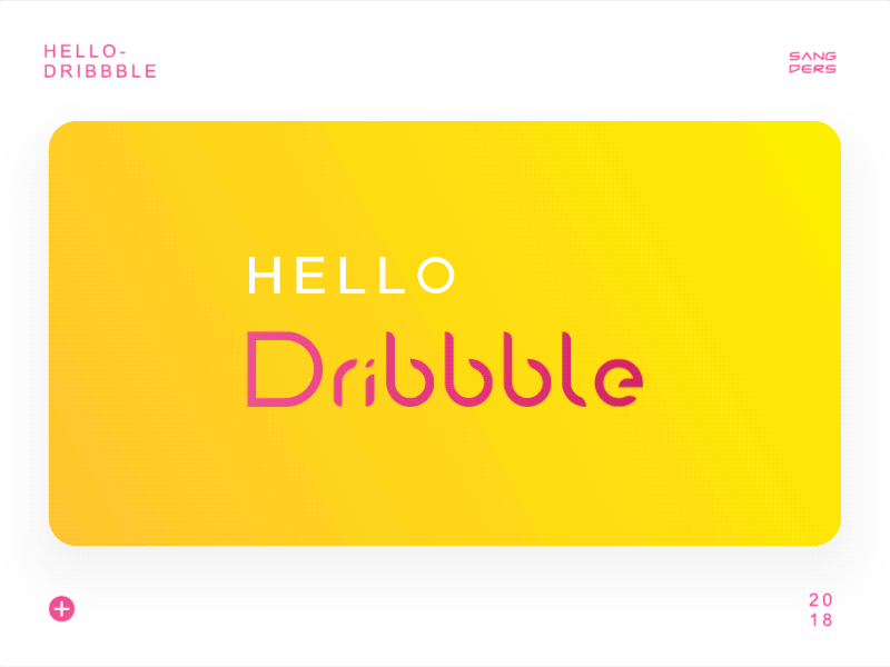 Hello Dribbble dribbble hello